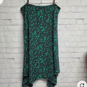 WHO WHAT WEAR size 20 Black Buds Asymmetrical Skirt NEW